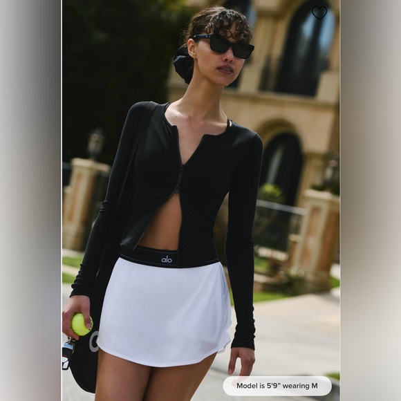 ALO Yoga Black and White Match point Tennis  Skirt NEVER WORN !!!!!!!!! - Picture 1 of 7
